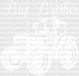 Big Brother Tractor - Dtf Heat Transfer Adult Unisex S & M (10’’) / Light Color Design (See Imaging)