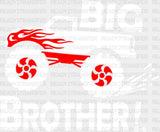 Big Brother Truck - Dtf Heat Transfer Adult Unisex S & M (10’’) / Light Color Design (See Imaging)