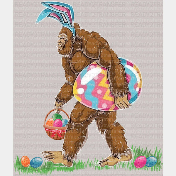 Big Foot Easter DTF Heat Transfer, Easter Design