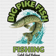 Big Pike Fish - Fishing DTF Transfers ready2transfer Dark Color Design (See Imaging)