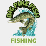 Big Pike Fish - Fishing DTF Transfers ready2transfer Light Color Design (See Imaging)