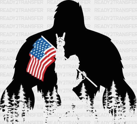 Bigfoot 4Th Of July Dtf Heat Transfer Independence Day Design Fourth