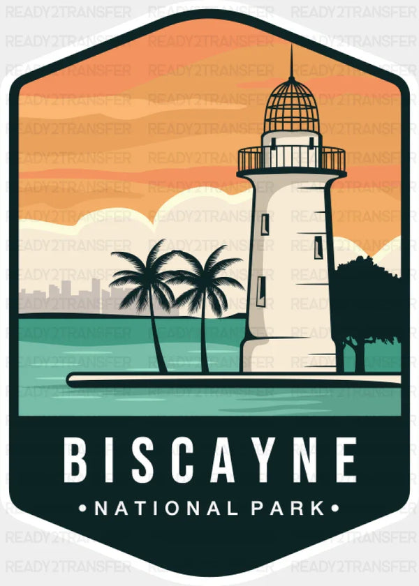 Biscayne National Park Colorful Design - National Parks DTF Transfer