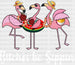 Bitches Be Sippin' Flamingos Summer DTF Transfer ready2transfer White