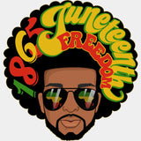 Black Afro Man 1865 Juneteenth Blm Dtf Transfer Adult Unisex - S & M (10’) / Yellow