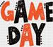 Black And Orange Game Day Design - Gameday DTF Heat Transfer ready2transfer Black