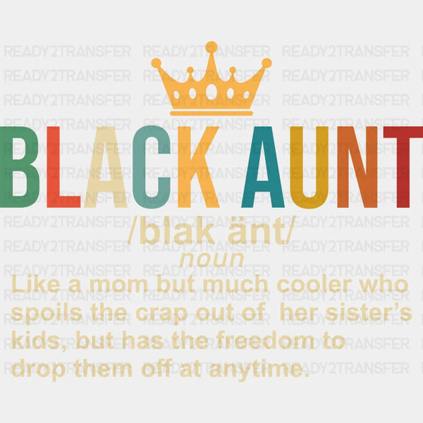 Black Aunt BLM DTF Transfer