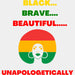 Black Brave Beautiful BLM DTF Transfer ready2transfer White