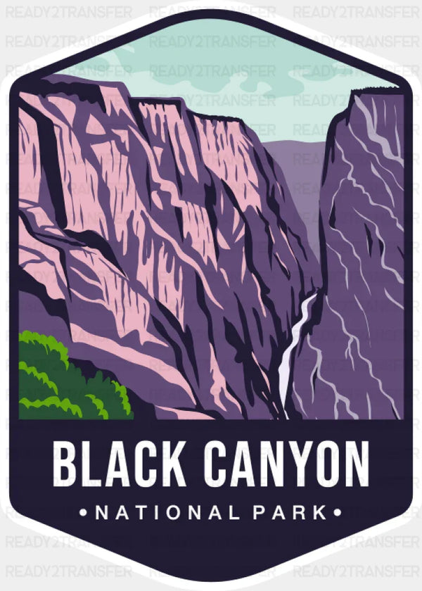 Black Canyon National Park Colorful Design - National Parks DTF Transfer