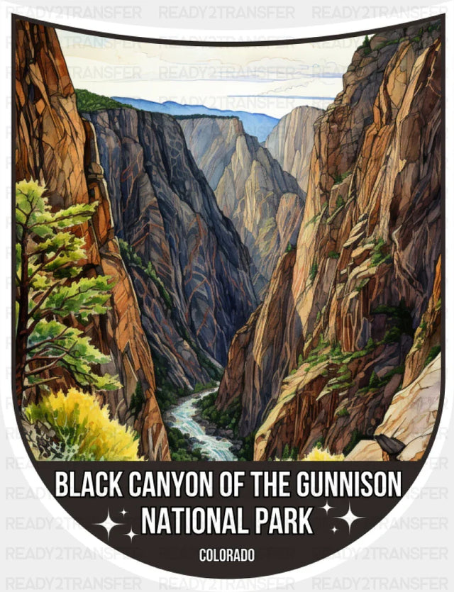 Black Canyon Of The Gunnison National Park Colorado - National Parks DTF Transfer ready2transfer