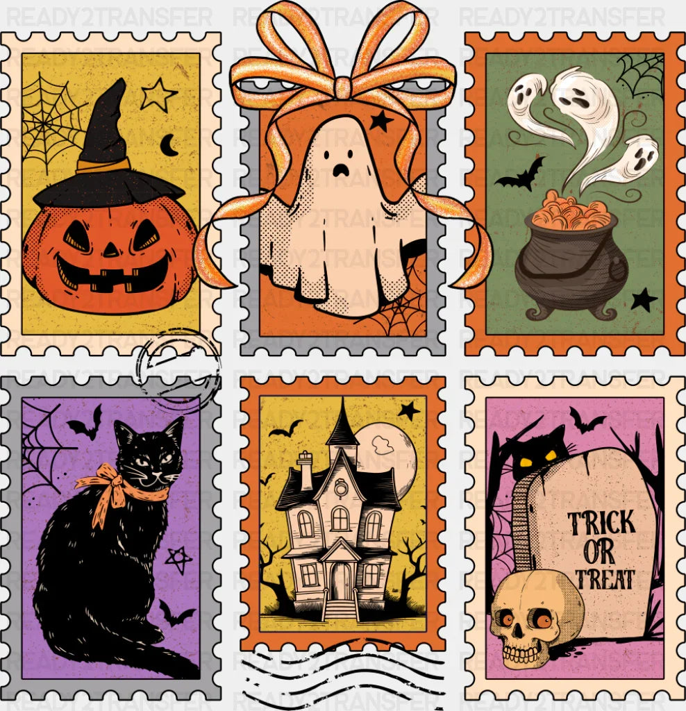 Black Cat Haunted House - Halloween DTF Transfer