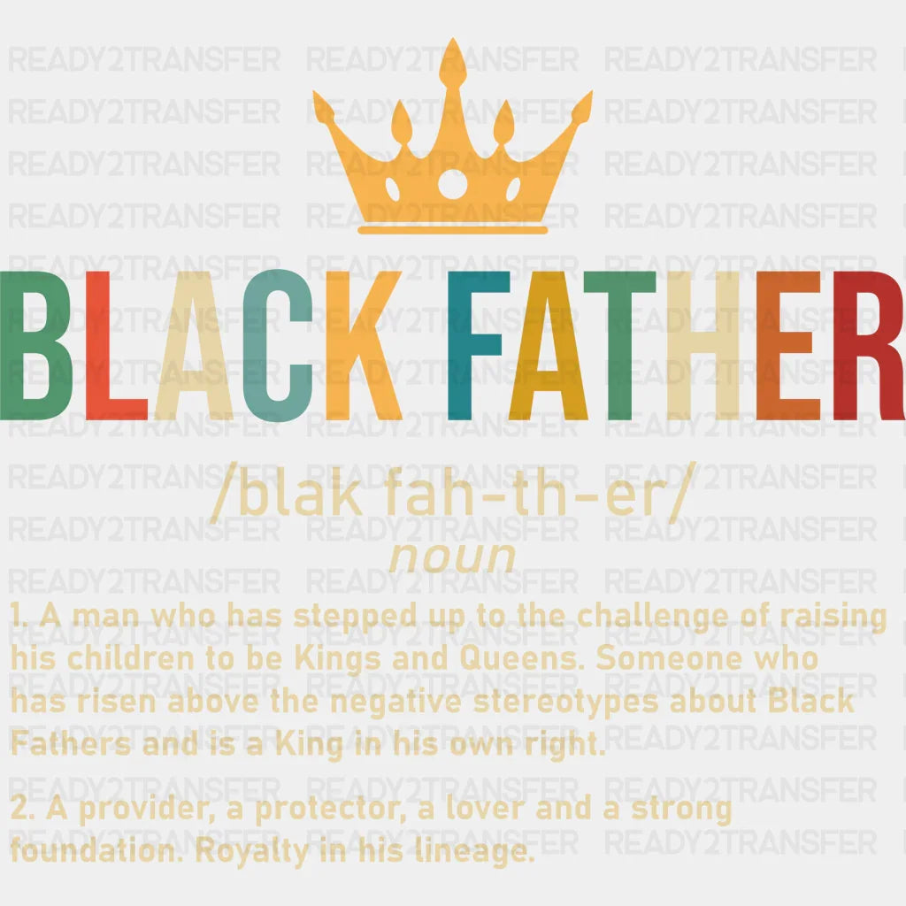 Black Father Blm Dtf Transfer
