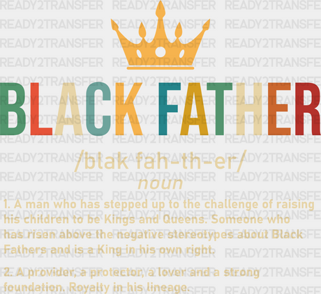 Black Father Blm Dtf Transfer
