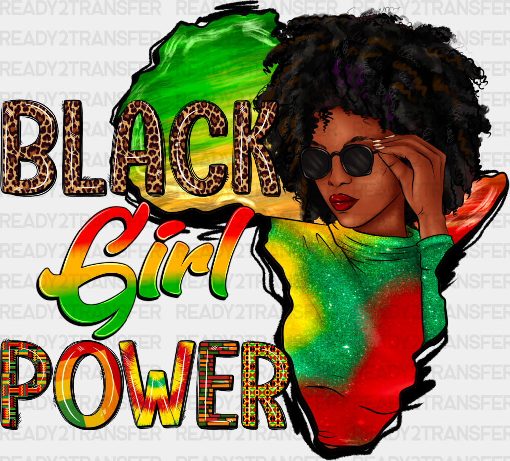 Black Girl Power Women Blm Dtf Transfer