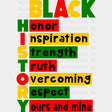 Black History Initials Design - Month Dtf Heat Transfer