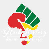 Black History Know Your Roots Blm Dtf Transfer Adult Unisex - S & M (10’) / White