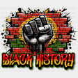 Black History Rising Fist Wall Design - Month Dtf Heat Transfer