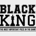 Black King BLM DTF Transfer ready2transfer Black
