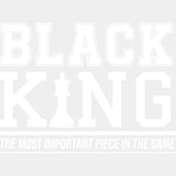 Black King Blm Dtf Transfer Adult Unisex - S & M (10’) / White