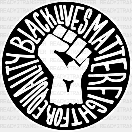 Black Lives Matter Circular Design - Blm Dtf Transfer Adult Unisex S & M (10’’) / Light Color