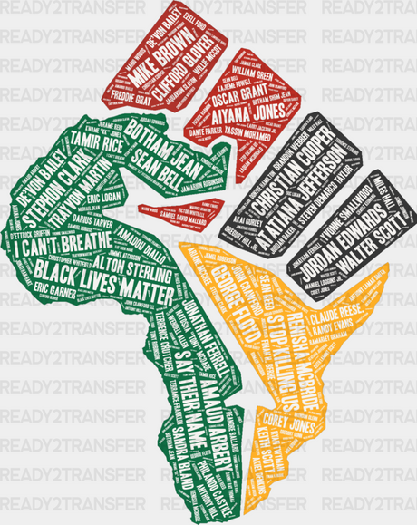 Black Lives Matter Fist Africa Design - Blm Dtf Transfer