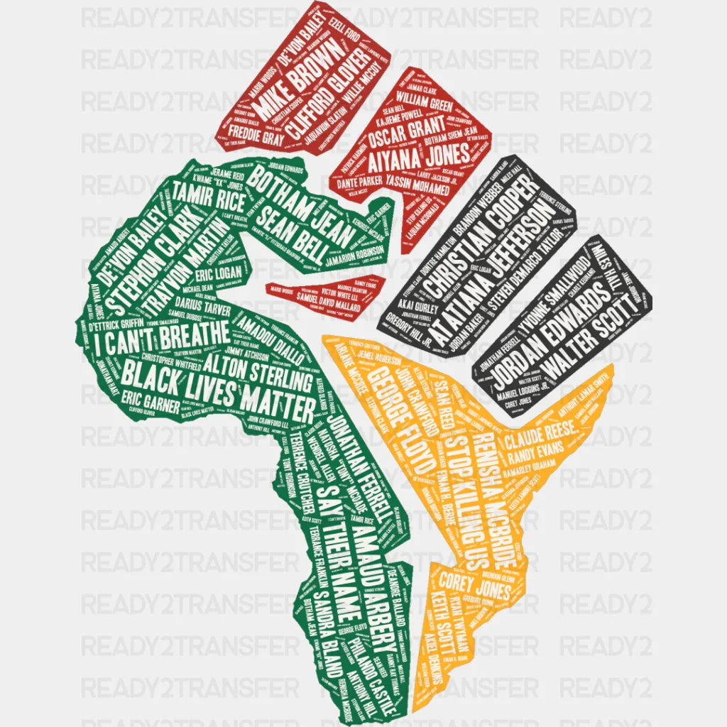 Black Lives Matter Fist Africa Design - BLM DTF Transfer – Ready2Transfer