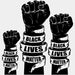 Black Lives Matter Fists BLM DTF Transfer ready2transfer White
