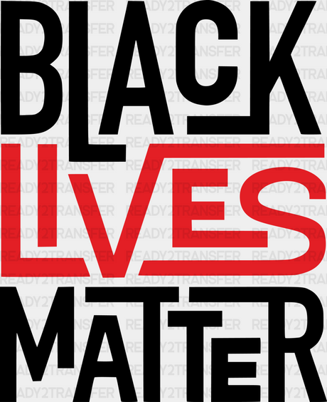 Black Lives Matter Red And Design - Blm Dtf Transfer Adult Unisex S & M (10’’) / Dark Color