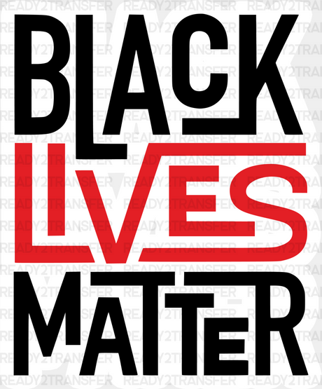 Black Lives Matter Red And Design - Blm Dtf Transfer Adult Unisex S & M (10’’) / Light Color