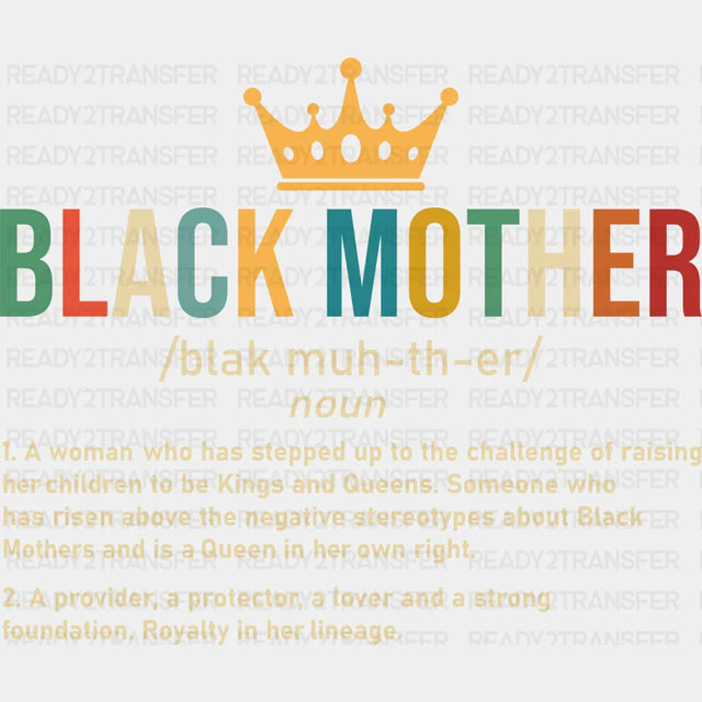 Black Mother BLM DTF Transfer ready2transfer