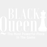 Black Queen Blm Dtf Transfer Adult Unisex - S & M (10’) / White