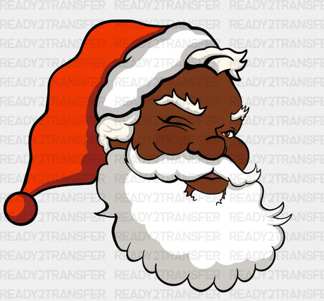 Black Santa Dtf Transfer