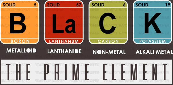 BLACK The Prime Element  DTF Transfer