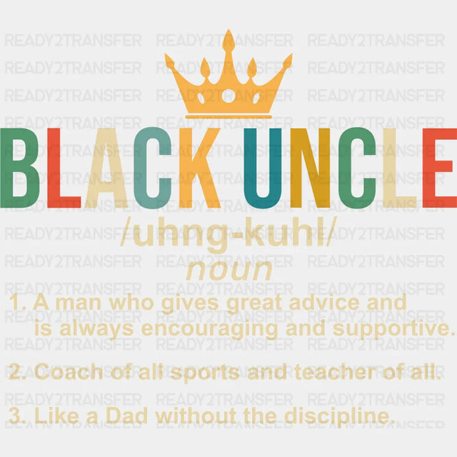 Black Uncle Blm Dtf Transfer