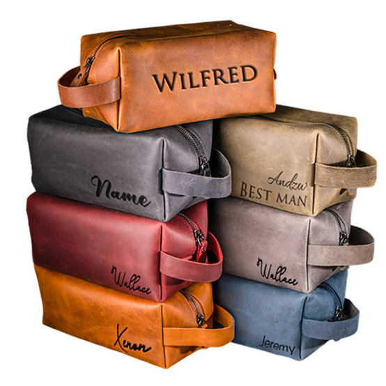 Custom leather goods with laser engraving