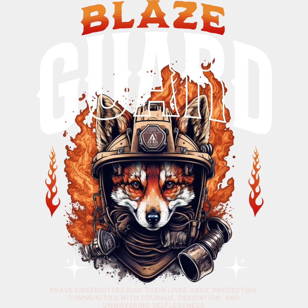 Blaze Guard Fox - Fire Department DTF Transfers ready2transfer Light Color Design (See Imaging)