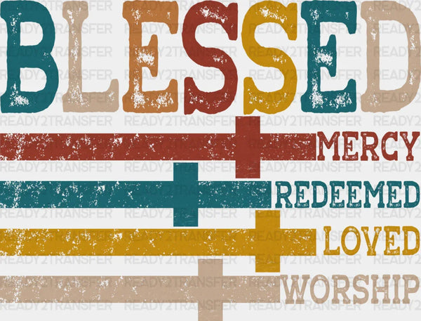 Blessed Colorful Design - Christianity DTF Heat Transfer