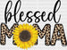 Blessed Mama Flower DTF Transfer ready2transfer Black