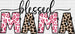 Blessed Mama Leopard DTF Transfer ready2transfer Black
