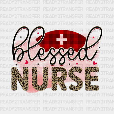 Blessed Nurse Red Dtf Transfer