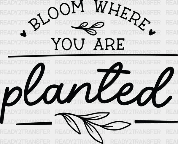 Bloom Where You Are Planted - Plants DTF Heat Transfer