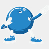 Blue Bowling Ball Dabbing - Bowling DTF Transfers ready2transfer Light Color Design (See Imaging)