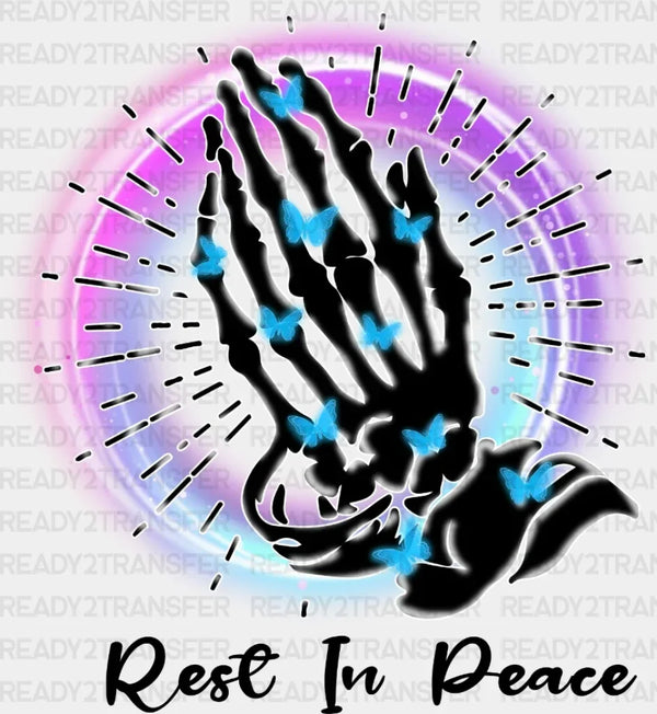 Blue Butterflies Are Flying DTF Transfer