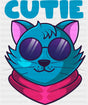 Blue Cat Cutie - Cats DTF Transfer ready2transfer