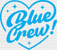 Blue Crew Heart Design - Gender Reveal Dtf Transfer