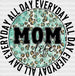 Blue Mom Life DTF Transfer ready2transfer Black