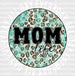 Blue Mom Life DTF Transfer ready2transfer White