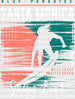 Blue Paradise Santa Monica Surfing Beach - Surfing DTF Heat Transfer ready2transfer White