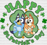 Bluey Happy St Patrick’s Day Design Dtf Transfer