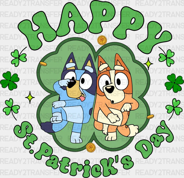 Bluey Happy St Patrick's Day Design St Patrick's Day DTF Transfer